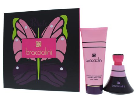 Braccialini Purple Pour Femme by Braccialini for Women - 2 Pc Gift Set 3.4oz EDP Spray, 6.8oz Body Lotion For Sale