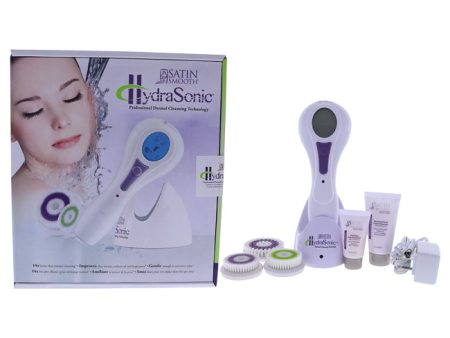 Satin Smooth Hydrasonic Professional Dermal Cleansing Technology Kit - White by Satin Smooth for Unisex - 6 Pc Kit Hydrasonic Dermal Cleansing Unit, Sensitive Skin Facial Brush, Normal Skin Facial Brush, Body Brush, 1 oz. Renewal Facial Cream Cleanser, 0. Online Hot Sale