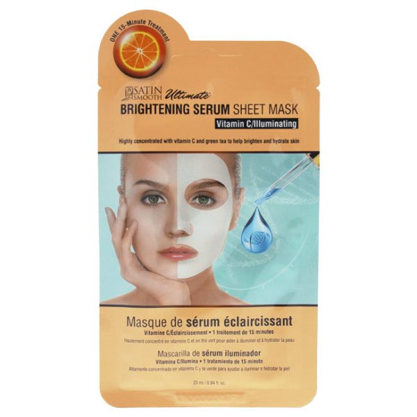 Satin Smooth Brightening Serum Sheet Mask by Satin Smooth for Unisex - 0.84 oz Mask Hot on Sale