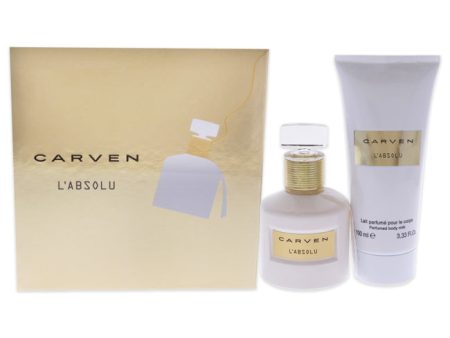 Carven LAbsolu by Carven for Women - 2 Pc Gift Set 1.66oz EDP Spray, 3.33oz Perfume Body Milk Hot on Sale