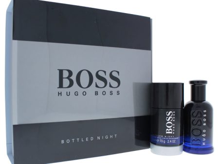 Hugo Boss Boss Bottled Night by Hugo Boss for Men - 2 Pc Gift Set 1.6oz EDT Spray, 2.4oz Deodorant Stick Hot on Sale