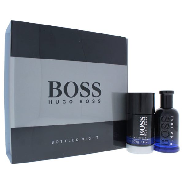 Hugo Boss Boss Bottled Night by Hugo Boss for Men - 2 Pc Gift Set 1.6oz EDT Spray, 2.4oz Deodorant Stick Hot on Sale