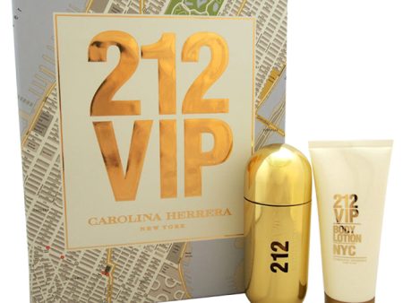 Carolina Herrera 212 VIP by Carolina Herrera for Women - 2 Pc Gift Set 2.7oz EDP Spray, 3.4oz Body Lotion Online Hot Sale