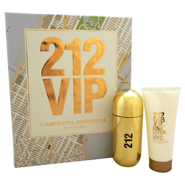 Carolina Herrera 212 VIP by Carolina Herrera for Women - 2 Pc Gift Set 2.7oz EDP Spray, 3.4oz Body Lotion Online Hot Sale