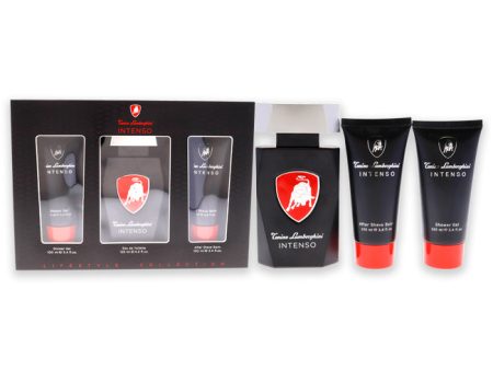 Tonino Lamborghini Lamborghini Intenso by Tonino Lamborghini for Men - 3 Pc Gift Set 4.2oz EDT Spray, 3.4oz After Shave Balm, 3.4oz Shower Gel Cheap