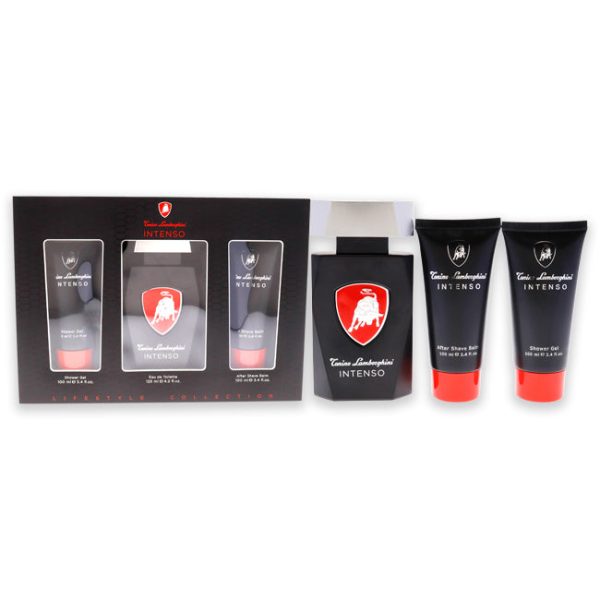 Tonino Lamborghini Lamborghini Intenso by Tonino Lamborghini for Men - 3 Pc Gift Set 4.2oz EDT Spray, 3.4oz After Shave Balm, 3.4oz Shower Gel Cheap