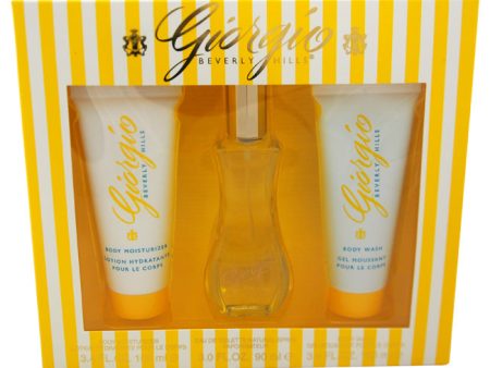 Beverly Hills Giorgio by Beverly Hills for Women - 3 Pc Gift Set 3oz EDT Spray, 3.4oz Body Moisturizer, 3.4oz Body Wash on Sale