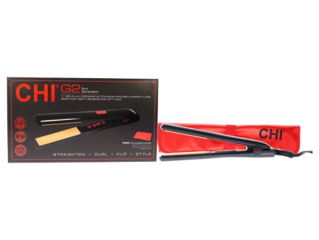 CHI G2 Ceramic Titanium Infused Hairstyling Flat Iron - GF1595A - Black by CHI for Unisex - 1 Inch Flat Iron Online Hot Sale