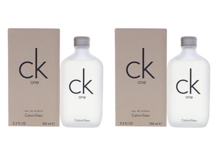 Calvin Klein CK One by Calvin Klein for Unisex - 3.4 oz EDT Spray - Pack of 2 Sale