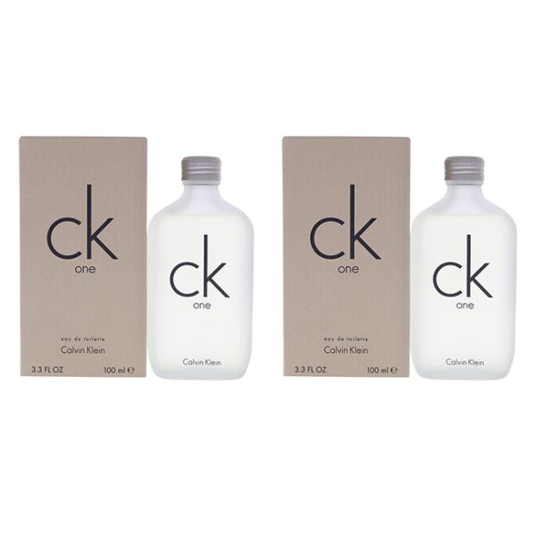 Calvin Klein CK One by Calvin Klein for Unisex - 3.4 oz EDT Spray - Pack of 2 Sale