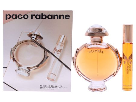 Paco Rabanne Olympea by Paco Rabanne for Women - 2 Pc Gift Set 2.7oz EDP Spray, 0.68oz EDP Travel Spray For Discount