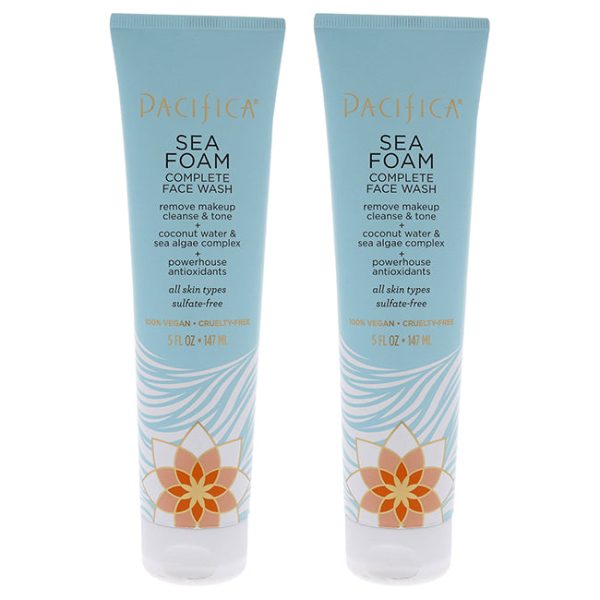 Pacifica Sea Foam Complete Face Wash by Pacifica for Unisex - 5 oz Cleanser - Pack of 2 Online