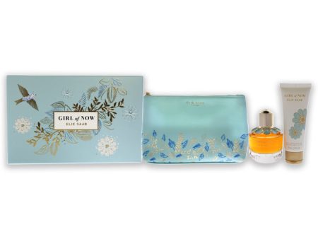 Elie Saab Girl Of Now by Elie Saab for Women - 3 Pc Gift Set 1.6oz EDP Spray, 2.5oz Scented Body Lotion, Pouch on Sale