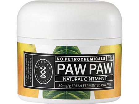 Brauer Paw Paw Natural Ointment (80mg g fresh fermented paw paw) Tub 75g Fashion