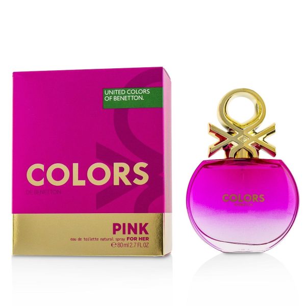 Benetton Colors Pink Eau De Toilette Spray  80ml 2.7oz Supply