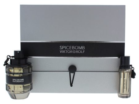 Viktor and Rolf Spicebomb by Viktor and Rolf for Men - 2 Pc Gift Set 3.04oz EDT Spray, 0.68oz EDT Spray Hot on Sale