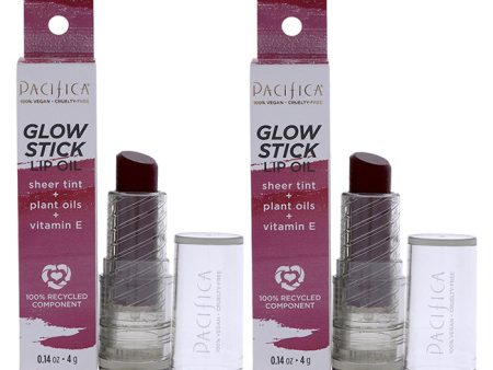 Pacifica Glow Stick Lip Oil - Pale Sunset by Pacifica for Women - 0.14 oz Lip Oil - Pack of 2 Online now