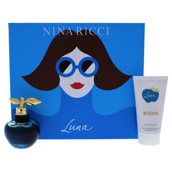 Nina Ricci Luna by Nina Ricci for Women - 2 Pc Gift Set 1.7oz EDT Spray, 2.5oz Creamy Body Lotion Online Sale