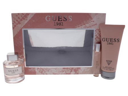 Guess Guess 1981 by Guess for Women - 3 Pc Gift Set 3.4oz EDT Spray, 0.5oz EDT Spray, 6.7oz Body Lotion Online now