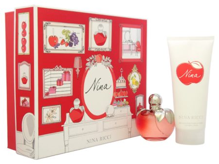 Nina Ricci Nina by Nina Ricci for Women - 2 Pc Gift Set 2.7oz EDT Spray, 6.8oz Body Lotion Hot on Sale