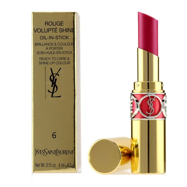 Yves Saint Laurent Rouge Volupte Shine - # 6 Pink In Devotion  Pink Safari  3.2g 0.11oz Cheap