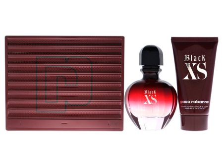 Paco Rabanne Black XS by Paco Rabanne for Women - 2 Pc Gift Set 1.7oz EDP Spray, 2.5oz Body Lotion For Sale