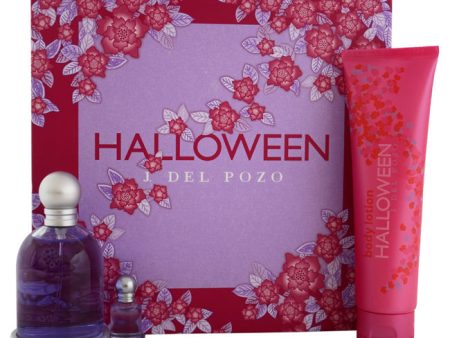 J. Del Pozo Halloween by J. Del Pozo for Women - 3 Pc Gift Set 3.4oz EDT Spray, 5oz Fruit Lotion, 4.5ml EDT Splash Hot on Sale