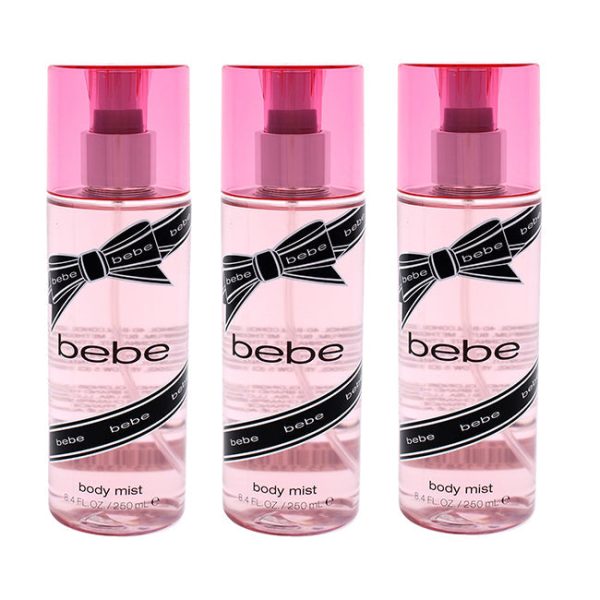 Bebe Bebe Silver by Bebe for Women - 8.4 oz Body Mist - Pack of 3 Online