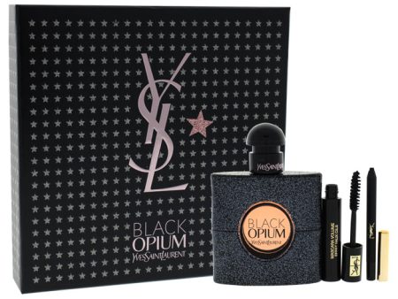 Yves Saint Laurent Black Opium by Yves Saint Laurent for Women - 3 Pc Gift Set 1.6oz EDP Spray, 0.04oz Lipstick - 01 Rouge Pur Couture, 0.02oz Waterproof Eye Pencil - 01 on Sale