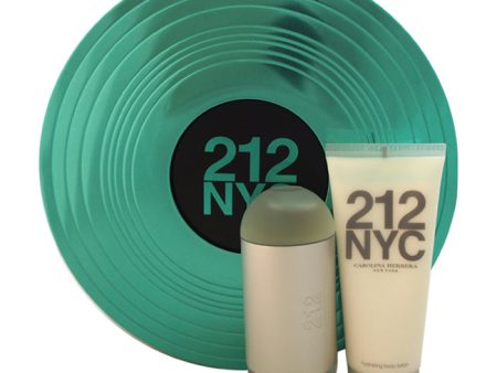 Carolina Herrera 212 by Carolina Herrera for Women - 2 Pc Gift Set 2oz EDT Spray, 3.4oz Hydrating Body Lotion Online Hot Sale