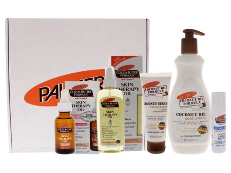 Palmers Palmers Influencer Kit by Palmers for Unisex - 5 Pc 0.5oz Cocoa Butter Formula Swivel Stick Lip Balm, 3.17oz Coconut Sugar Facial Scrub, 1oz Cocoa Butter Formula Skin Therapy Oil With Vitamin E, 13.5oz Coconut Oil Body Lotion, 5.1oz Cocoa Butter F Sale