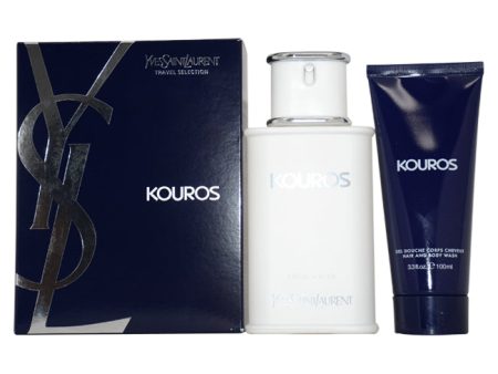 Yves Saint Laurent Kouros by Yves Saint Laurent for Men - 2 Pc Gift Set 3.3oz EDT Spray, 3.3oz Hair And Body Wash Online Hot Sale