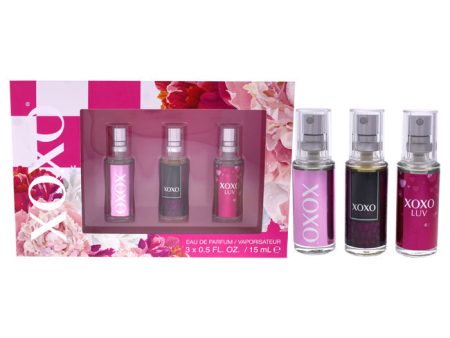 XOXO XoXo by XOXO for Women - 3 Pc Mini Gift Set 0.5oz EDP Spray, 0.5oz Mi Amore EDP Spray, 0.5oz XoXo Luv EDP Spray on Sale