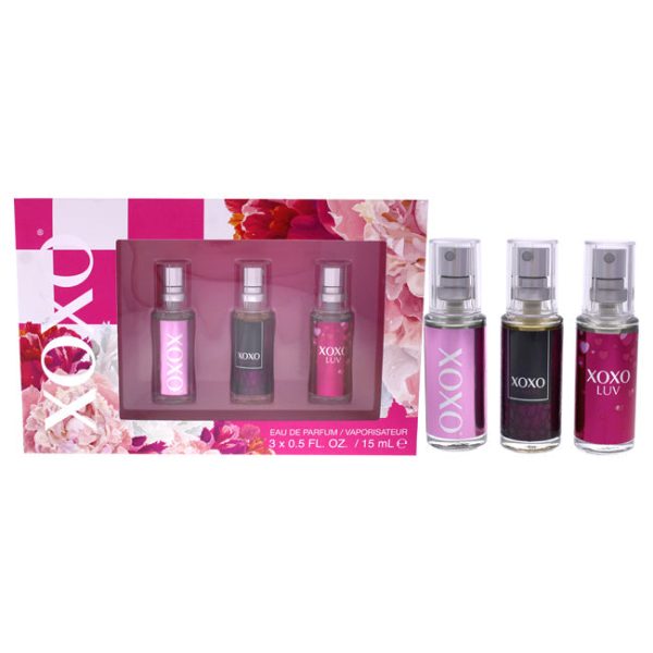 XOXO XoXo by XOXO for Women - 3 Pc Mini Gift Set 0.5oz EDP Spray, 0.5oz Mi Amore EDP Spray, 0.5oz XoXo Luv EDP Spray on Sale