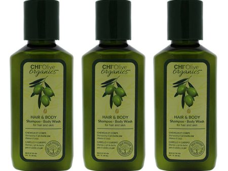 CHI Olive Organics Hair and Body Shampoo Body Wash by CHI for Unisex - 2 oz Body Wash - Pack of 3 Cheap