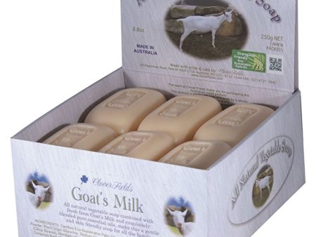 Clover Fields Goat s Milk Soap 250g x 12 Display For Cheap