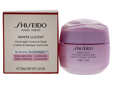 Shiseido White Lucent Overnight Cream and Mask by Shiseido for Women - 2.6 oz Cream on Sale