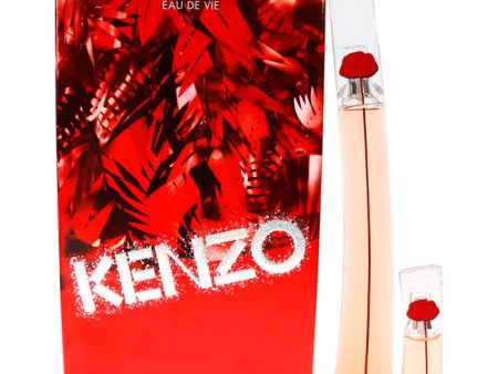 Kenzo Flower Eau De Vie Legere by Kenzo for Women - 2 Pc Gift Set 3.3oz EDP Spray, 0.5oz EDP Spray Sale