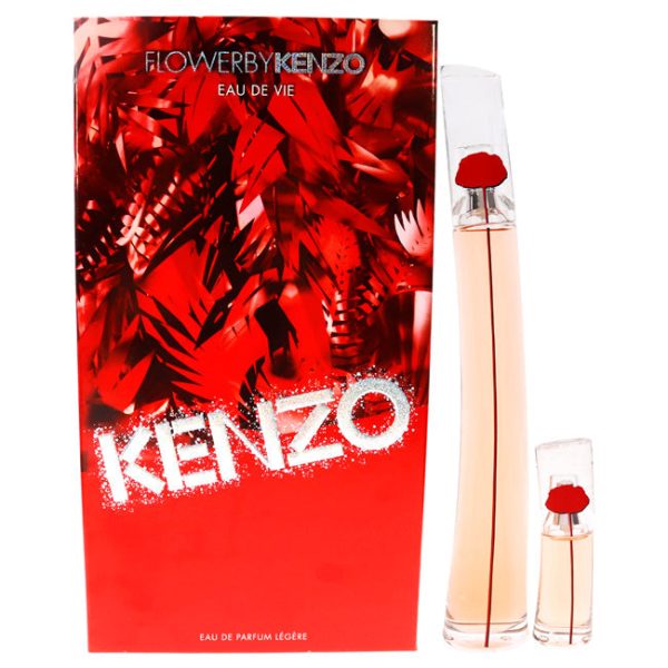 Kenzo Flower Eau De Vie Legere by Kenzo for Women - 2 Pc Gift Set 3.3oz EDP Spray, 0.5oz EDP Spray Sale