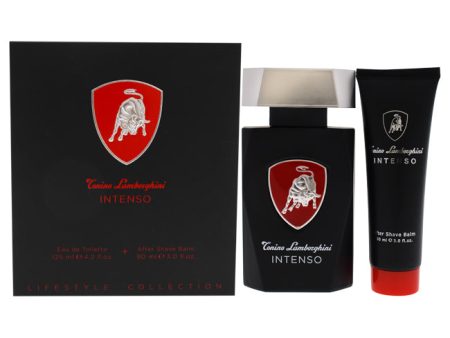 Tonino Lamborghini Lamborghini Intenso by Tonino Lamborghini for Men - 2 Pc Gift Set 4.2oz EDT Spray, 3.0oz After Shave Balm Cheap