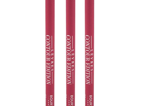 Bourjois Contour Edition Lip Liner - 03 Alerte Rose by Bourjois for Women - 0.04 oz Lip Liner - Pack of 3 For Cheap