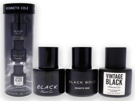 Kenneth Cole Kenneth Cole by Kenneth Cole for Men - 3 Pc Gift Set 0.5oz Kenneth Cole Black EDT Spray, 0.5oz Kenneth Cole Black Bold EDP Spray, 0.5oz Kenneth Cole Vintage Black EDT Spray Sale