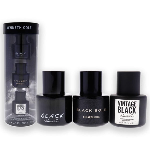 Kenneth Cole Kenneth Cole by Kenneth Cole for Men - 3 Pc Gift Set 0.5oz Kenneth Cole Black EDT Spray, 0.5oz Kenneth Cole Black Bold EDP Spray, 0.5oz Kenneth Cole Vintage Black EDT Spray Sale