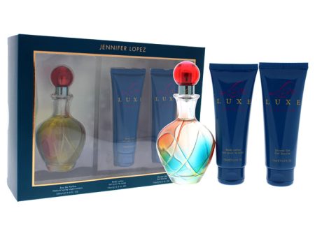 Jennifer Lopez Live Luxe by Jennifer Lopez for Women - 3 Pc Gift Set 3.4oz EDP Spray, 2.5oz Shower Gel, 2.5oz Body Lotion Supply