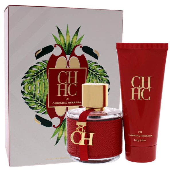 Carolina Herrera CH by Carolina Herrera for Women - 2 Pc Gift Set 3.4oz EDT Spray, 3.4oz Body Lotion Supply