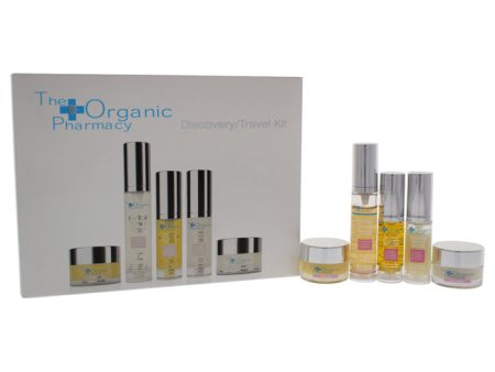 The Organic Pharmacy Discovery Travel Kit by The Organic Pharmacy for Women - 6 Pc Kit 0.3oz Carrot Butter Cleanser, 0.3oz Herbal Toner, 0.1oz Antioxidant Face Firming Serum, 0.1oz Antioxidant Face Gel, 0.3oz Double Rose Rejuvenating Face Cream, Organic M on Sale