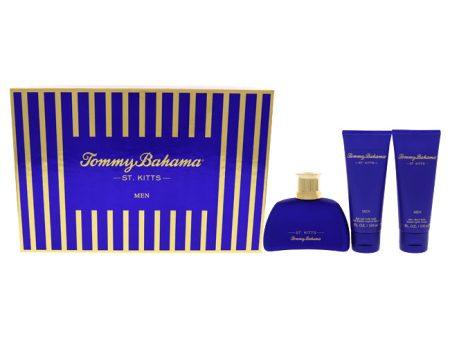 Tommy Bahama St Kitts by Tommy Bahama for Men - 3 Pc Gift Set 3.4oz EDC Spray, 3.4oz After Shave Balm, 3.4oz Hair and Body Wash For Cheap