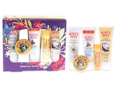 Burts Bees Essential Burts Bees Kit by Burts Bees for Unisex - 5 Pc 1oz Body Lotion With Milk and Honey, 0.3oz Hand Solve, 0.75oz Soap Bark and Chamomile Deep Cleansing Cream, 0.75oz Coconut Foot Cream, 0.15oz Beeswax Lip Balm With Vitamin E and Peppermin Discount