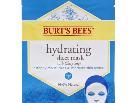 Burts Bees Hydrating Sheet Mask with Clary Sage by Burts Bees for Women - 0.33 oz Mask Online now