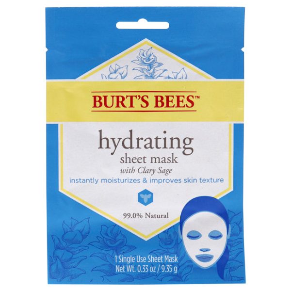 Burts Bees Hydrating Sheet Mask with Clary Sage by Burts Bees for Women - 0.33 oz Mask Online now